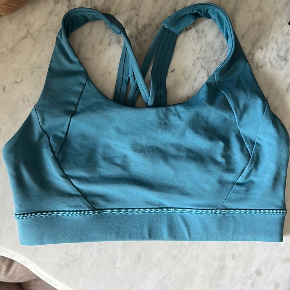 Lululemon, Free to be elevated bra, light support. Capture blue. Size 6